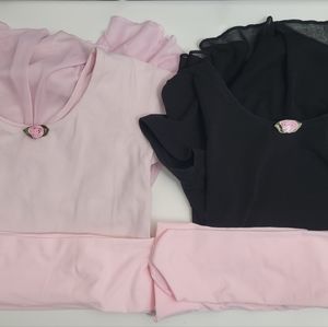 Capezio skirted ballet leotards and tights bundle